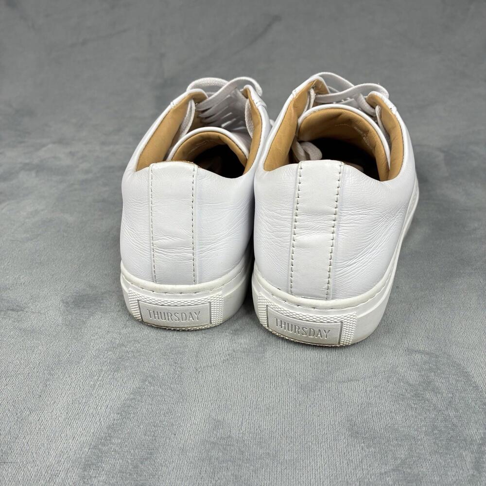 Thursday Boot Company Premier Low Top White Leather Sneakers Womens Size 6 - Picture 4 of 15